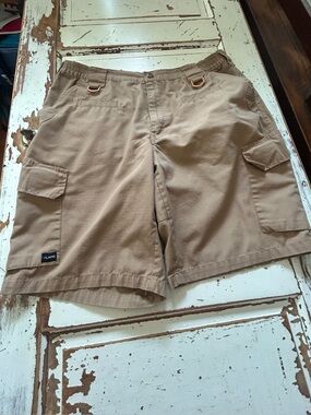 CLAPO Men's Khaki Cargo Shorts with Utility D-Rings